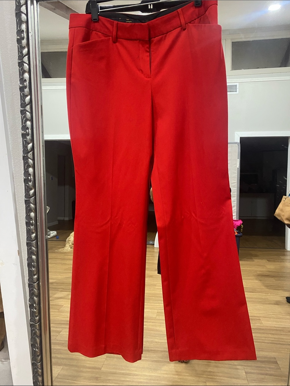 Express Red Wide-Leg Women's Dress Pants